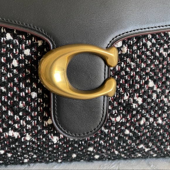 Coach top handle 2 way Tabby Tweed Bag - Picture 2 of 7
